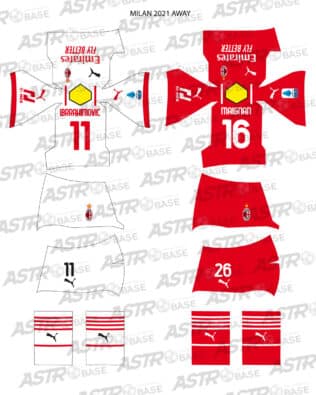 Milan AC away 2021 - For 2K4 figures
