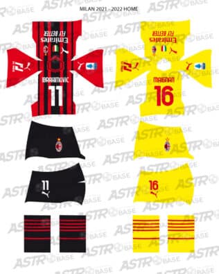 Milan AC home 2021 / 22 - For HW figures
