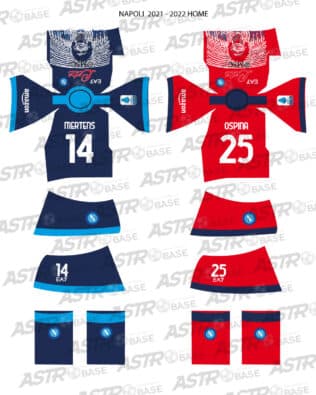 Napoli home 2021 / 22 - For 2K4 figures