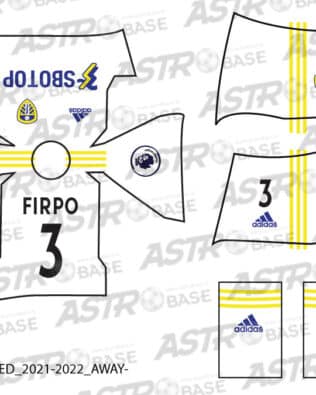 Leeds United away 2018 / 2019 - For 2K4 figures