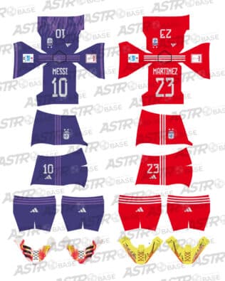 Argentina away World Cup 2022 - For 2K4 figures