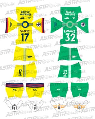 Arsenal away 2021 / 2022 - For 2K4 figures