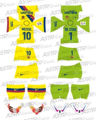 Barcelona away 2019 / 2020 - For 2K4 figures