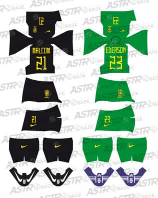 Brazil away World Cup 2022 - For 2K4 figures