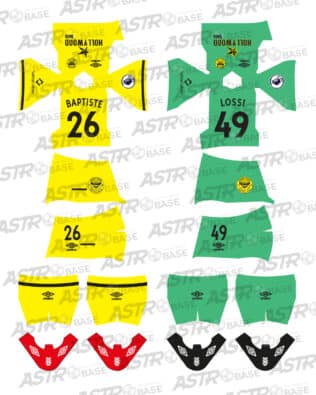 Brentford away 2021 / 2022 - For 2K4 figures