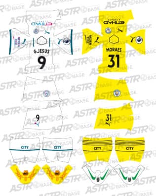 Manchester City away 2021 / 2022 - For 2K4 figures