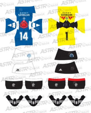 Rangers Glasgow away 1993 / 1994 - For 2K4 figures