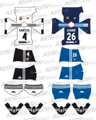 Valencia home 2015 / 2016 - For 2K4 figures