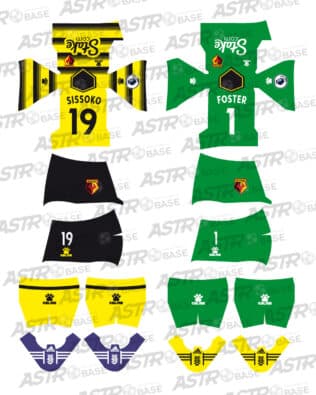 Watford home 2021 / 2022 - For 2K4 figures