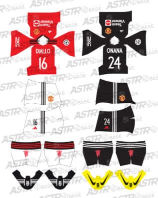 Manchester United 2023 / 2024 Champions League kit - For 2K4 figures