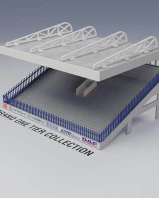 Grand One Tier Fences - Blue