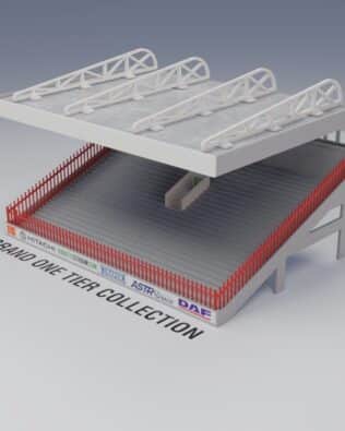 Grand One Tier Fences - Red