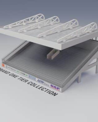 Grand One Tier Fences - Grey