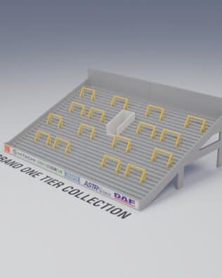 Grand One Tier Crush barriers (set of 16) - Yellow