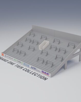 Grand One Tier Crush barriers (set of 16) - Grey