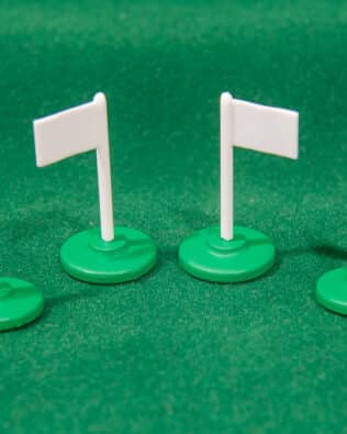 Corner flags big size - White / Green base