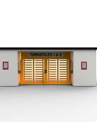 Dual Gate Turnstiles - White
