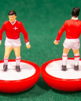 Switzerland World Cup 1966 - Team in COLORED REPLICA SUBBUTEO BOX (on the cover name, figure and logo of the contained team)