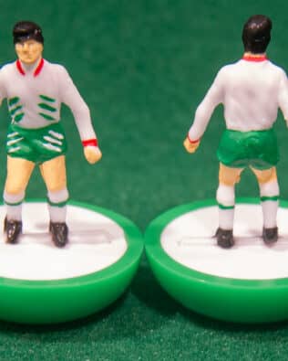 Saudi Arabia World Cup 1994 - Team + 2 substitutes and spare keeper (SAME KIT OF THE RODDED KEEPER) in SUBBUTEO REPLICA GREEN BOX from the 70s