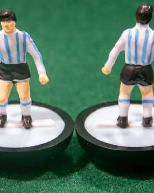 Argentina World Cup 1986 - Team + 2 substitutes and spare keeper (SAME KIT OF THE RODDED KEEPER) in COLORED REPLICA SUBBUTEO BOX (on the cover name, figure and logo of the contained team)