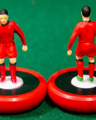 Belgium World Cup 2002 - Team + 2 substitutes and spare keeper (SAME KIT OF THE RODDED KEEPER) in SUBBUTEO REPLICA GREEN BOX from the 70s