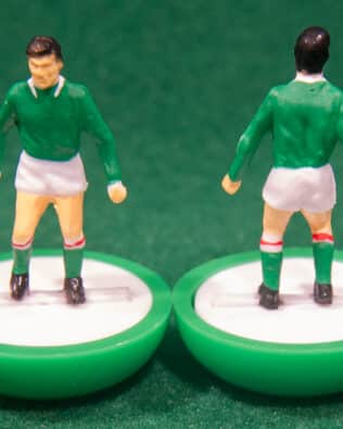Ireland World Cup 1994 - Team + 2 substitutes and spare keeper (SAME KIT OF THE RODDED KEEPER) in SUBBUTEO REPLICA GREEN BOX from the 70s
