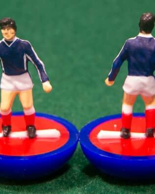 Yugoslavia World Cup 1998 - Team + 2 substitutes and spare keeper (SAME KIT OF THE RODDED KEEPER) in SUBBUTEO REPLICA GREEN BOX from the 70s