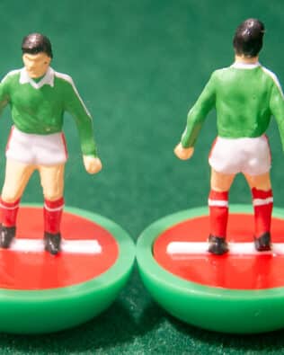Mexico World Cup 1986 - Team + 2 substitutes and spare keeper (SAME KIT OF THE RODDED KEEPER) in SUBBUTEO REPLICA GREEN BOX from the 70s