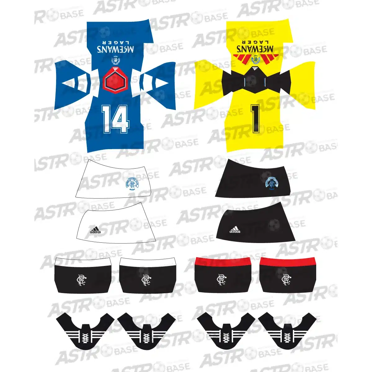 Rangers Glasgow away 1993 / 1994