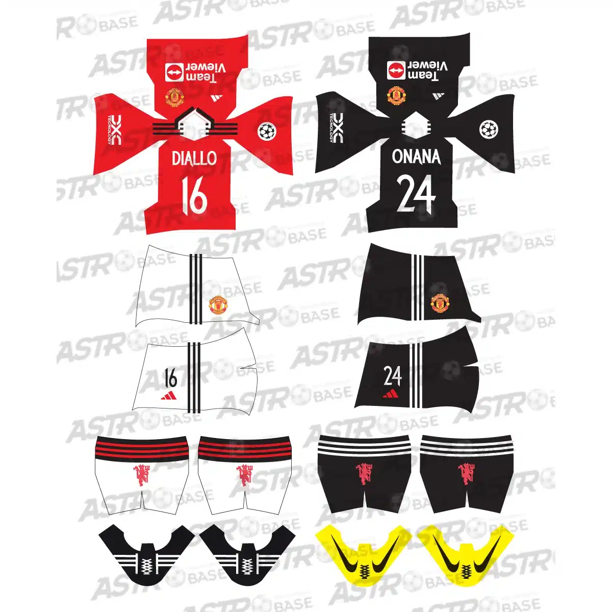 Manchester United 2023 / 2024 Champions League kit