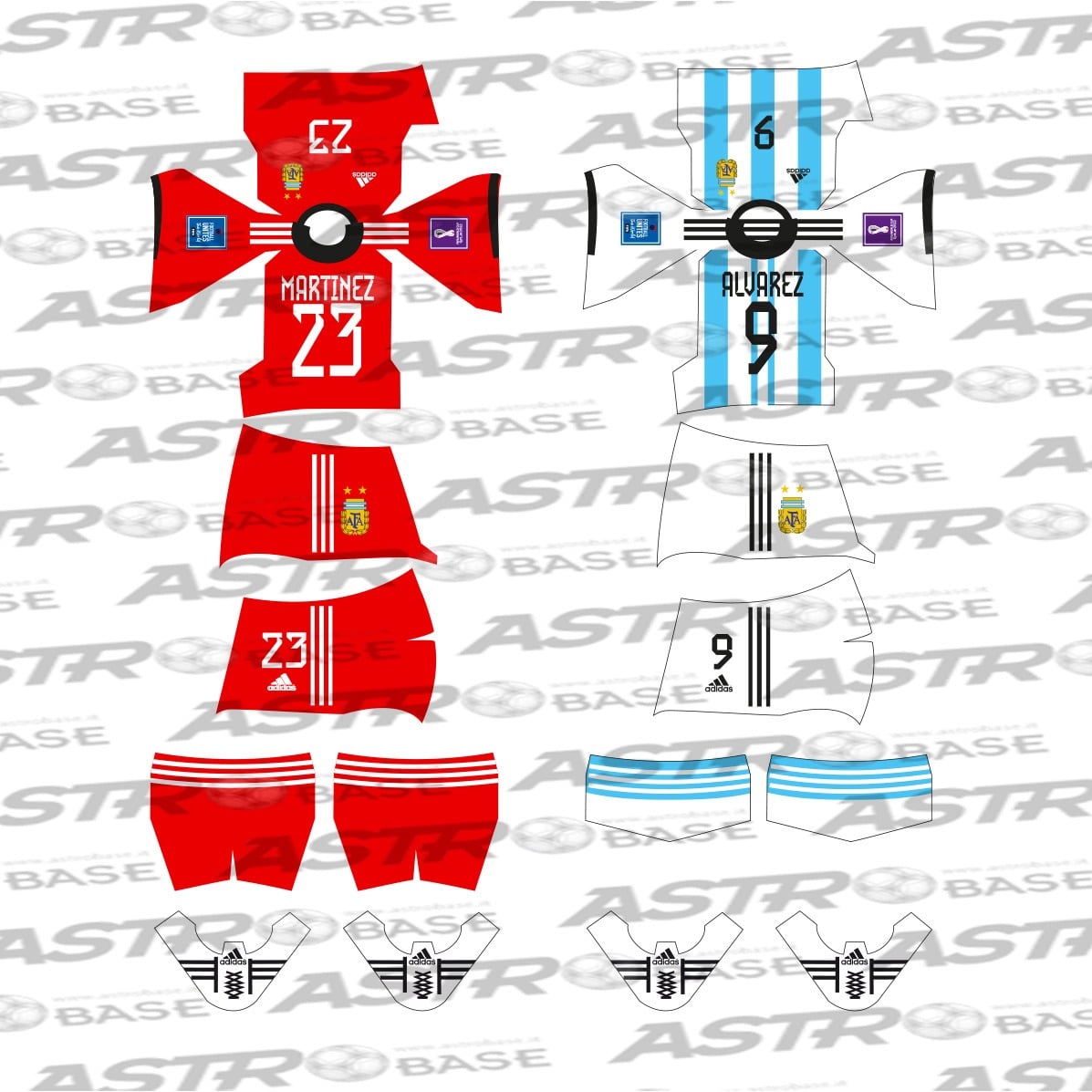 Argentina kit (white pants) World Cup 2022 Final