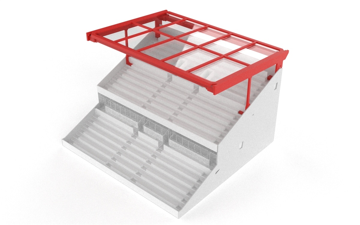 Transparent roof construction for Subbuteo 61216 Grandstand - Image 3